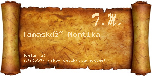 Tamaskó Montika névjegykártya